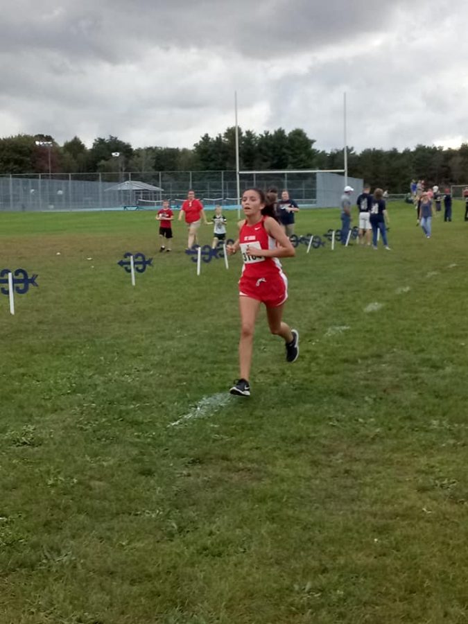 Sela Delgado finishes the tough course with a great time.