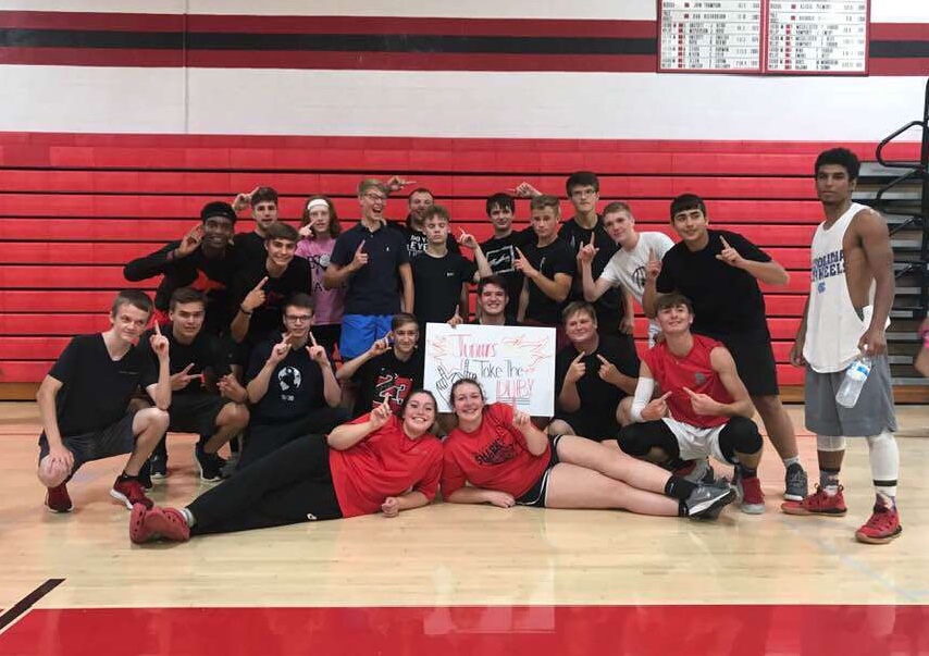 The juniors took the dub in the annual Volleybuff tournament, beating the seniors in the championship game.