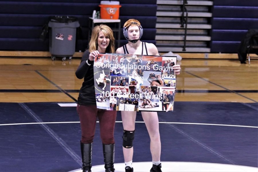 Gavin Giles with mom.