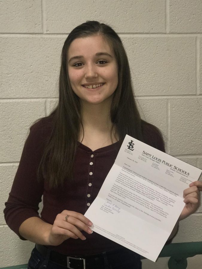 Sophomore Leah Chvojka received an invitation to NHS.