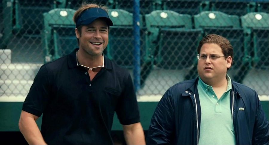 Brad Pitt (left) and Jonah Hill (right) star in this hit movie.