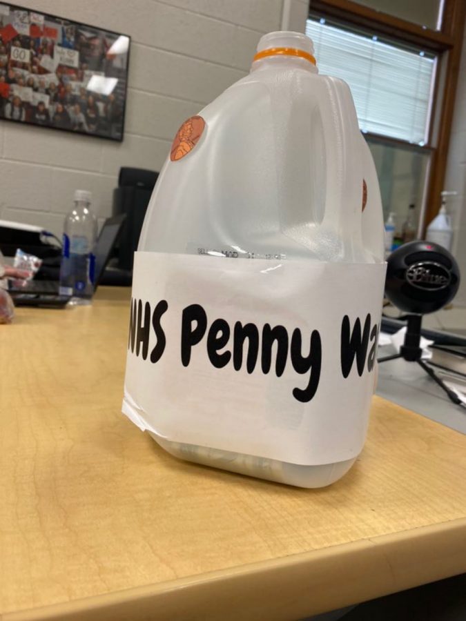 NHS raised a lot of pennies from the penny war this year. 