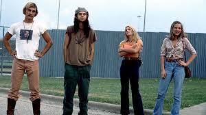 Dazed and Confused cast poses for a set photo