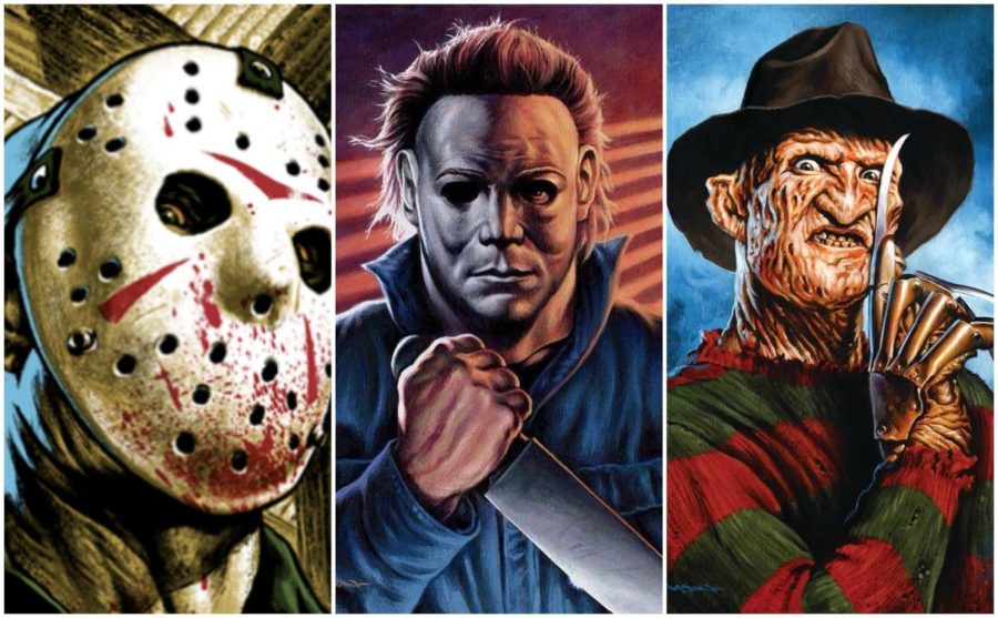 Michael+Myers%2C+Jason+Voorhees%2C+and++Freddy+Kruger+prepare+for+the+epic+battle+between+the+three+of+them+to+see+who+is+the+baddest+of+them+all.