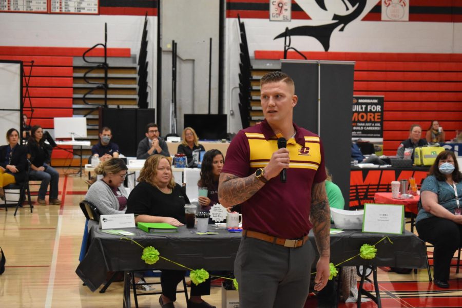 Staff Sgt. Nick King impresses students with his prolific speech.