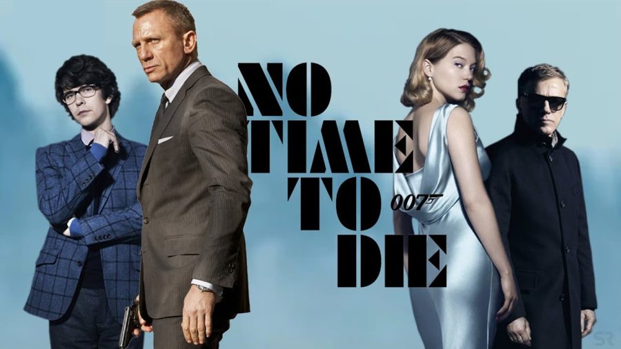James Bond and his co-worker pose for promotional photo for the his new movie No Time to Die.