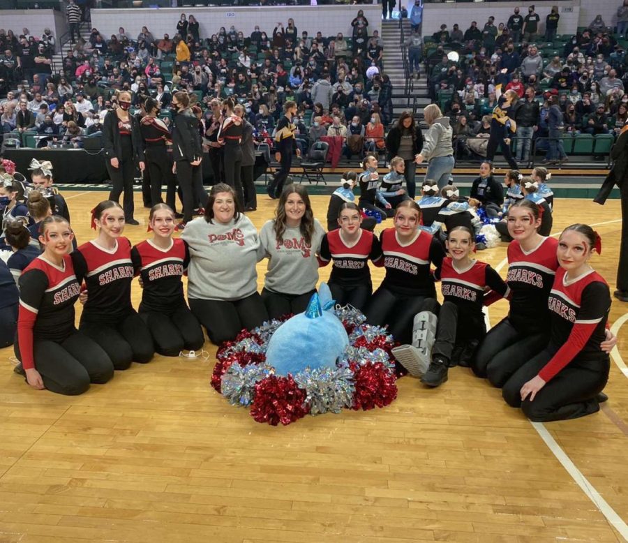 This photo captures the PomPon team together after they placed fourth at State!