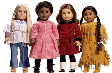 This picture displays some of the newer American Girl Dolls.
