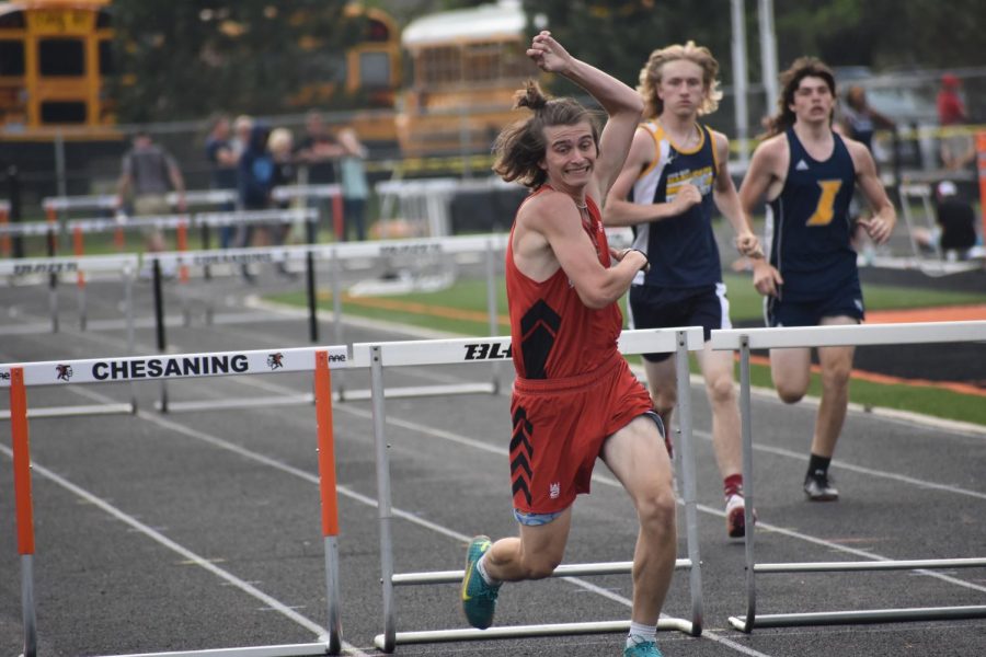 Will+Erikson+finishes+his+hurdles+with+a+big+smile+on+his+face+as+he+beats+his+PR.