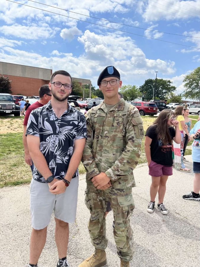 Alex Hardy stands with his forever best friend Grant Bebow after Hardy graduated from boot camp. 