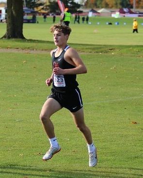 Freshman Hayden Shattuck captured during  his race at the Greater Lansing Invitational.