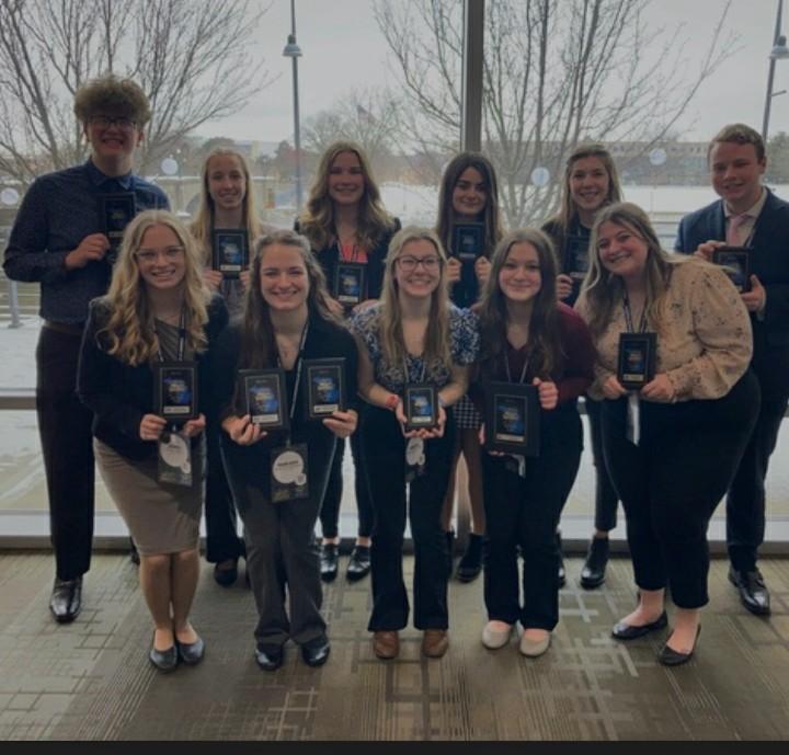 2021-2022 BPA National qualifiers after winning their awards.