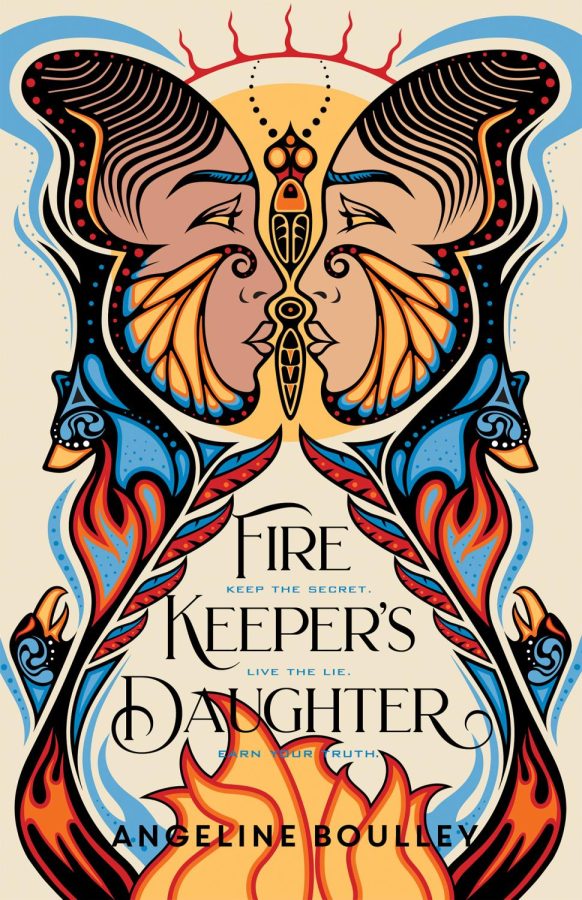 The cover of Firekeepers Daughter displays two faces in the form of a butterfly.