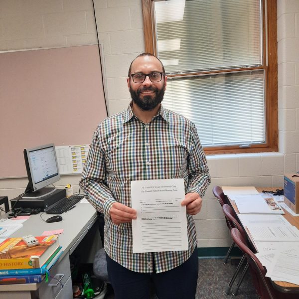 Its important to make sure students know whats happening in their community, so teacher Scott Nehmer makes sure to include it in his curriculum!