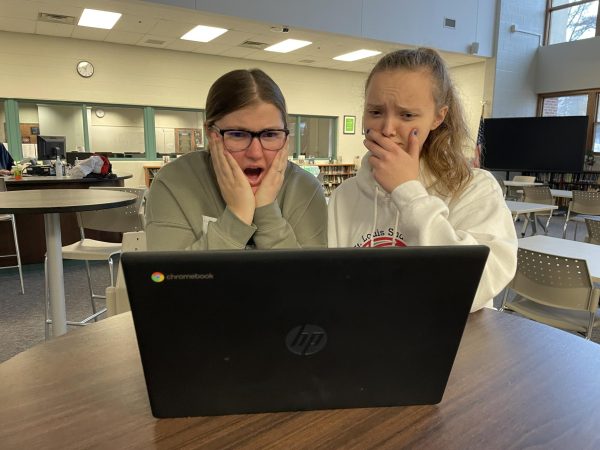 Two heartbroken Lions fans, seniors Olivia Good and Kylie Acker, recreate the horror of watching the Lions lose.