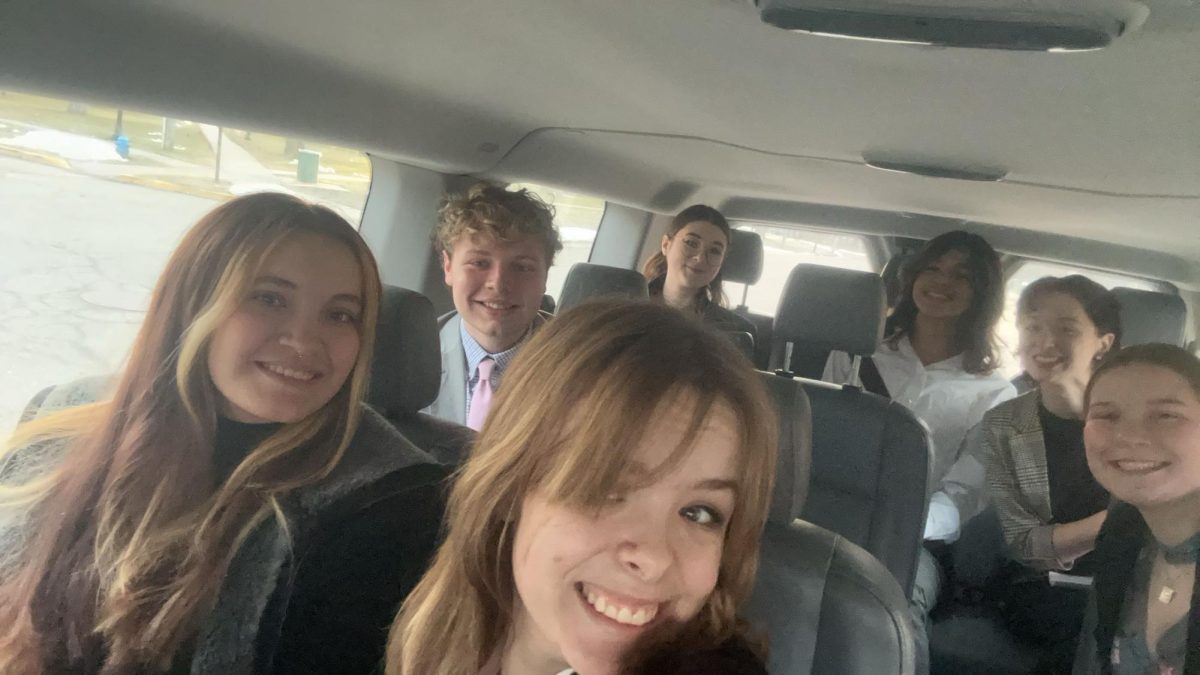 On the way to the conference, the Model U.N. team was confident and excited!