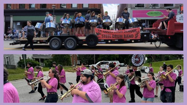 The bands have a blast performing in the parades!