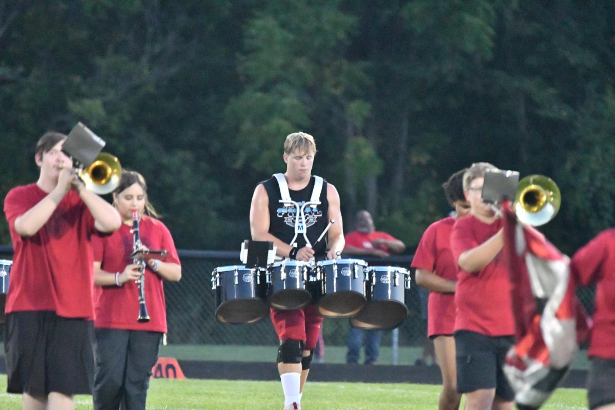 Band Students performing during halftime.