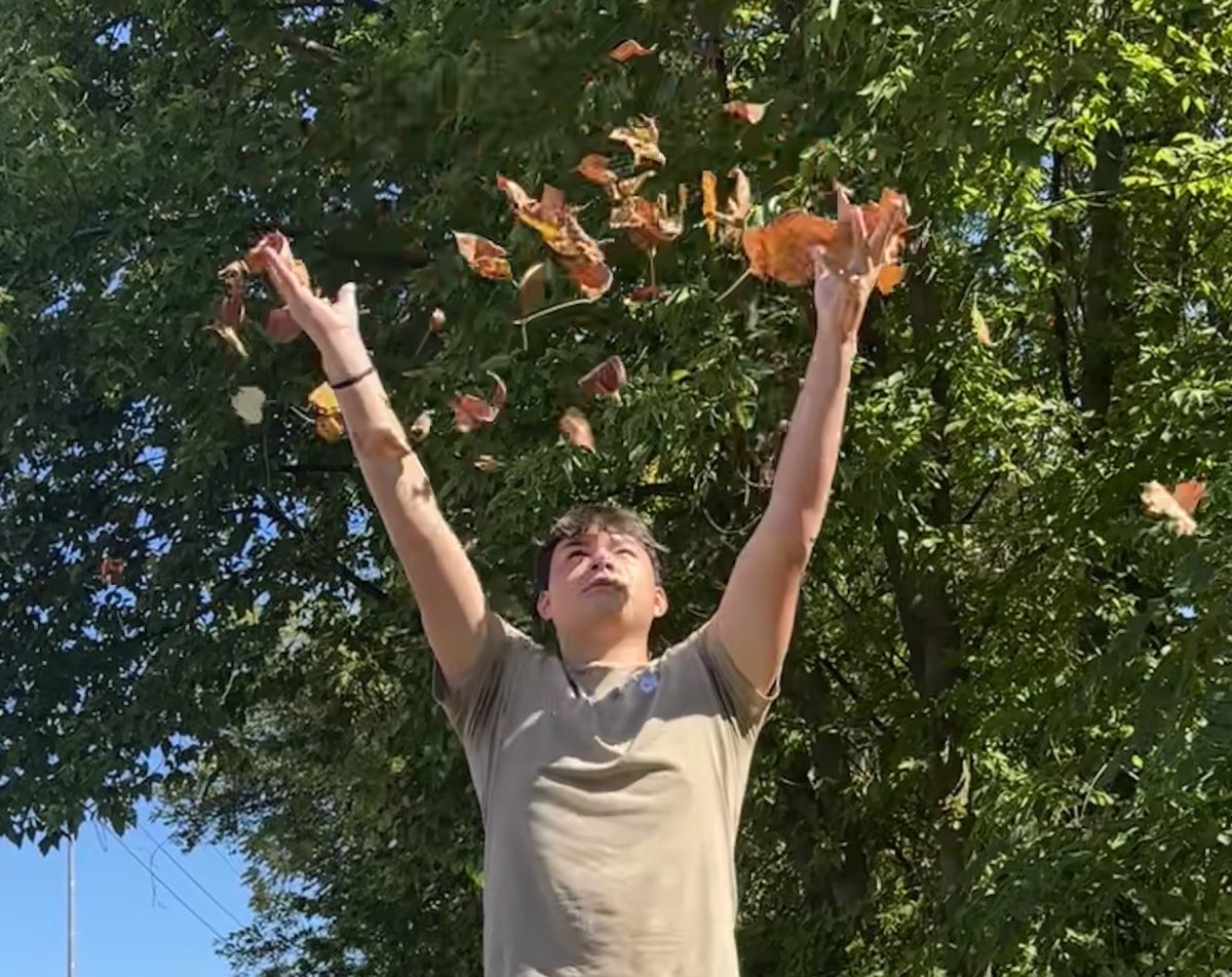 Senior Sawyer Wonch reaps the benefits of  the cool Fall weather.