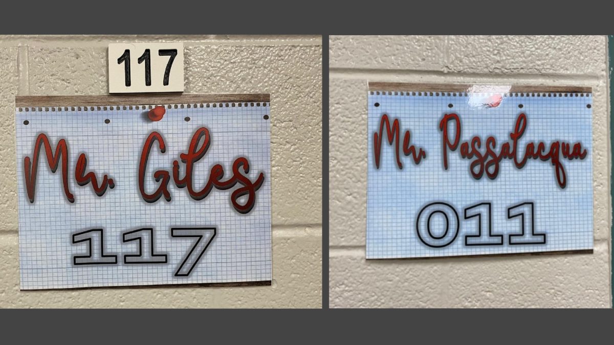 Mr. Giles and Mr. Passalacqua homeroom signs!