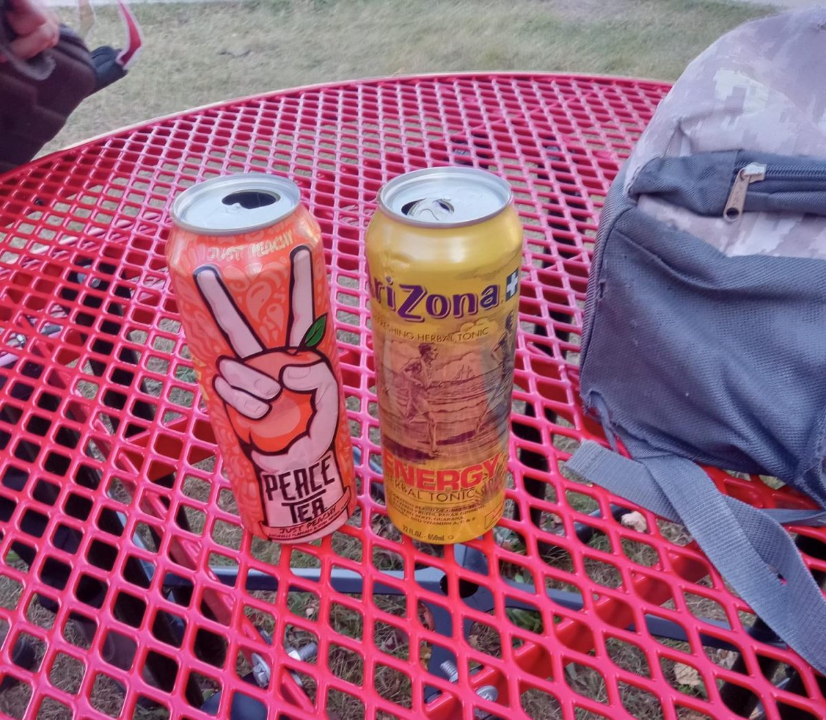 The popular drinks Arizona Tea and Peace Tea