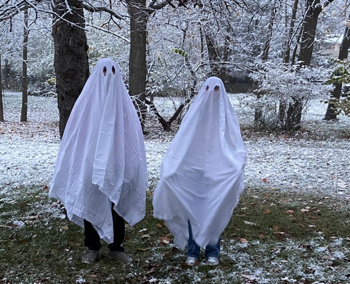 Senior Sawyer Wonch enjoys a night of trick-or-treating with a friend!