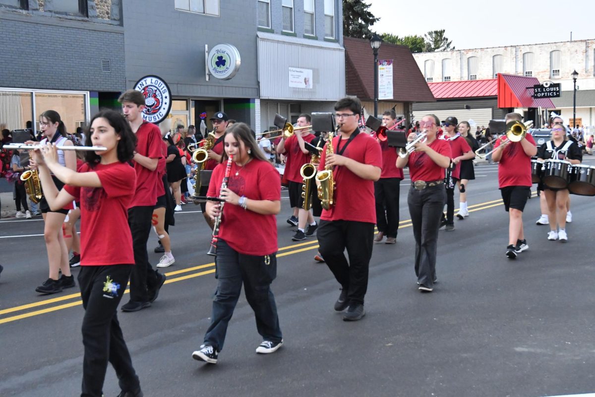 The Marching band in action.