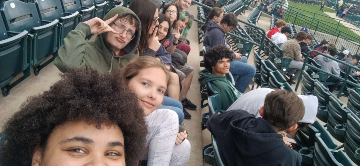The group of kids at the Loons Game!