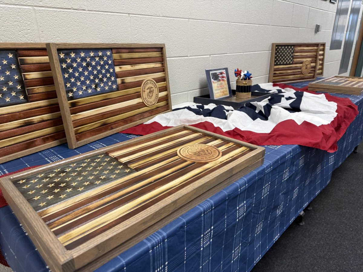 The Veterans table in the front hallway!